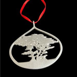 Sign Ken Kantro Pewter Cypress Tree Pendant or Ornament 19